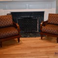 F09. Pair of caned Ethan Allen arm chairs. 36"h x 28.5"w x 36"dF 